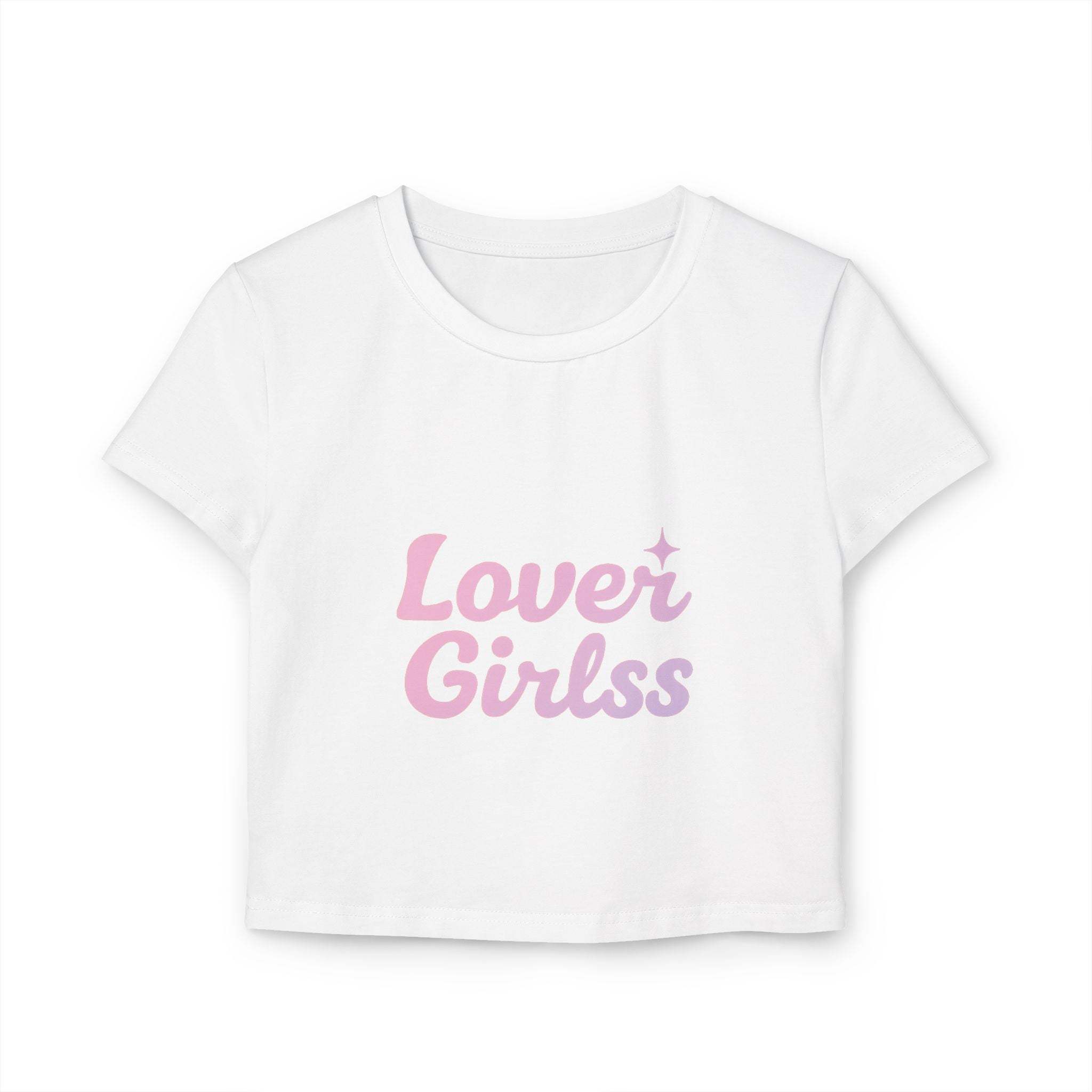 ◆as if calie◆ LOVE GURLS GRAPHIC CROP TSHIRT WHITE CA25BST Designer fashion, Seoul-fully created | W Concept